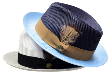 Bruno Capelo South Beach Two-Tone Straw Snap Brim Fedora