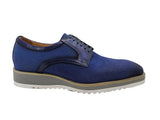 Carrucci Shoes Spring Linen Mixed Media Oxford in Denim