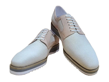 Carrucci Shoes Spring Linen Mixed Media Oxford