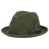 Stacy Adams Chelsea Wool Felt Fedora in Fern