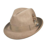 Stacy Adams Chelsea Wool Felt Fedora in Taupe