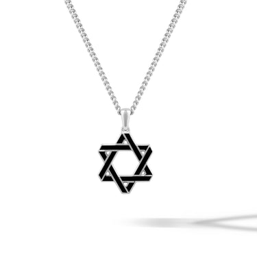Star Of David Pendant - Black Onyx
