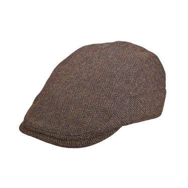 Stetson Bodkin Herringbone Wool Blend Ivy Cap in Chocolate