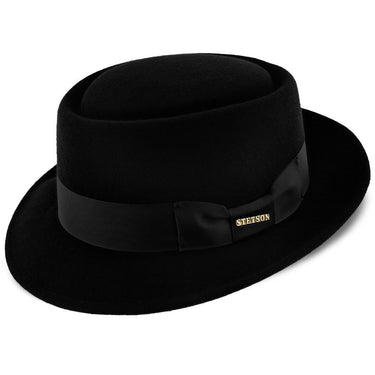 Stetson Cranston Wool Pork Pie in Black