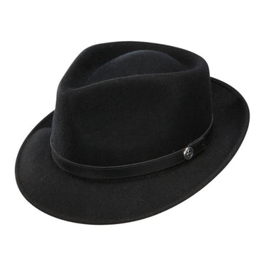 Stetson Prof Wool Felt Fedora in Black