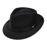 Stetson Prof Wool Felt Fedora in Black