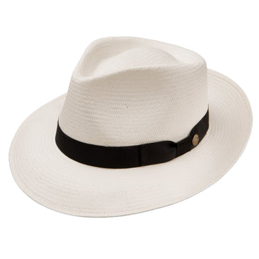 Stetson Reward Pinch Front Shantung Straw Fedora in Natural