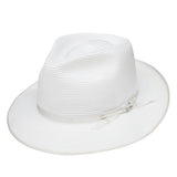 Stetson Stratoliner Milan Straw Fedora in White