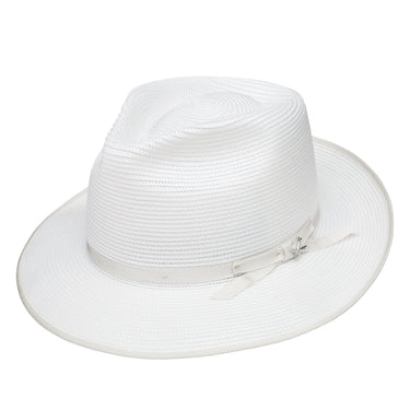 Stetson Stratoliner Milan Straw Fedora in White