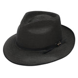Stetson Stratoliner Milan Straw Fedora in Black