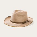 Stetson Stratoliner Milan Straw Fedora in Cognac