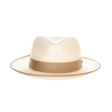 Steven Land Parker Pinch Front Polybraid Straw Fedora in #color_