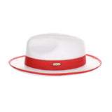 Steven Land Parker Pinch Front Polybraid Straw Fedora