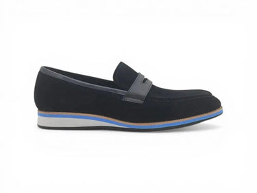 Carrucci Shoes Stylish Suede Penny Loafer in Black
