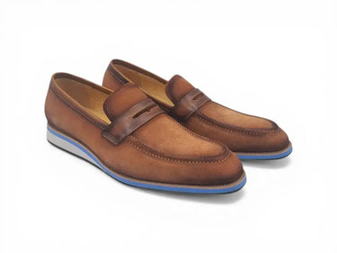 Carrucci Shoes Stylish Suede Penny Loafer in Brown