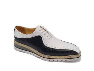 Carrucci Shoes Two-Tone Brogue Oxford Dress Shoe