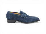 Carrucci Shoes Suede Penny Loafer Contrast Stitch