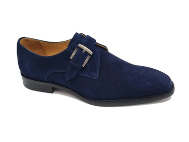 Carrucci Shoes Supple Suede Single Monk Strap Shoe