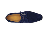 Carrucci Shoes Supple Suede Single Monk Strap Shoe