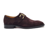 Carrucci Shoes Supple Suede Single Monk Strap Shoe