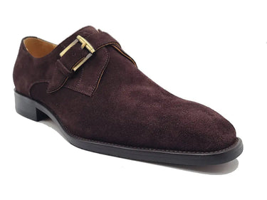 Carrucci Shoes Supple Suede Single Monk Strap Shoe