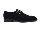 Carrucci Shoes Supple Suede Single Monk Strap Shoe