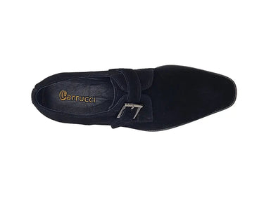 Carrucci Shoes Supple Suede Single Monk Strap Shoe