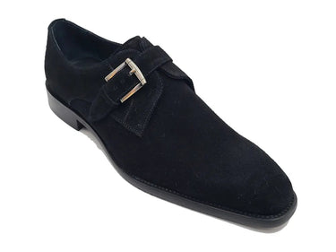 Carrucci Shoes Supple Suede Single Monk Strap Shoe