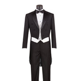 Vinci Black Regular Fit 3 Piece Tuxedo - T-2X