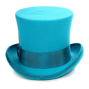 Ferrecci Wool Felt Top Hat in Turquoise