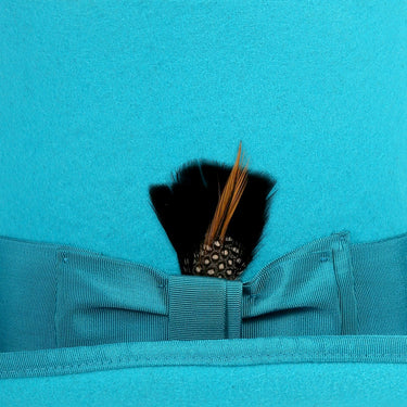 Ferrecci Wool Felt Top Hat in Turquoise