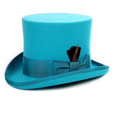 Ferrecci Wool Felt Top Hat in Turquoise