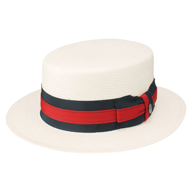 Stetson Keeneland Shantung Straw Boater Hat in Natural