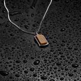 Beveled Tag Pendant - Tigers Eye