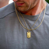 Beveled Tag Pendant - 14K Gold — view 7
