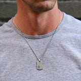 Beveled Tag Pendant - Silver — view 5