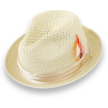 Ferrecci Castor in Tan Crushable Straw Fedora