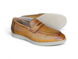 Carrucci Shoes Tumble Calfskin Penny Loafer