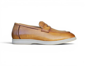 Carrucci Shoes Tumble Calfskin Penny Loafer