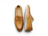 Carrucci Shoes Tumble Calfskin Penny Loafer