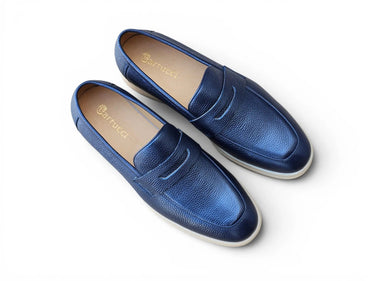 Carrucci Shoes Tumble Calfskin Penny Loafer