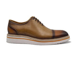 Carrucci Shoes Two Tone Cap Toe Calfskin Oxford