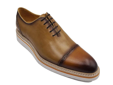 Carrucci Shoes Two Tone Cap Toe Calfskin Oxford