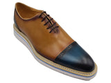 Carrucci Shoes Two Tone Cap Toe Calfskin Oxford