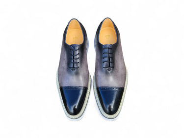 Carrucci Shoes Two Tone Cap Toe Calfskin Oxford