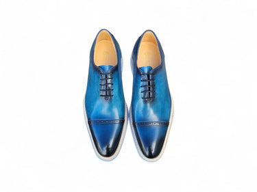 Carrucci Shoes Two Tone Cap Toe Calfskin Oxford