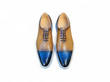 Carrucci Shoes Two Tone Cap Toe Calfskin Oxford