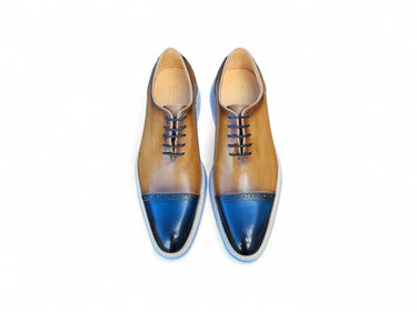 Carrucci Shoes Two Tone Cap Toe Calfskin Oxford