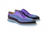 Carrucci Shoes Two Tone Oxford Lightweight Dress Shoe in Purple