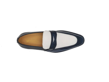 Carrucci Shoes Two Tone Patent Leather Penny Loafer